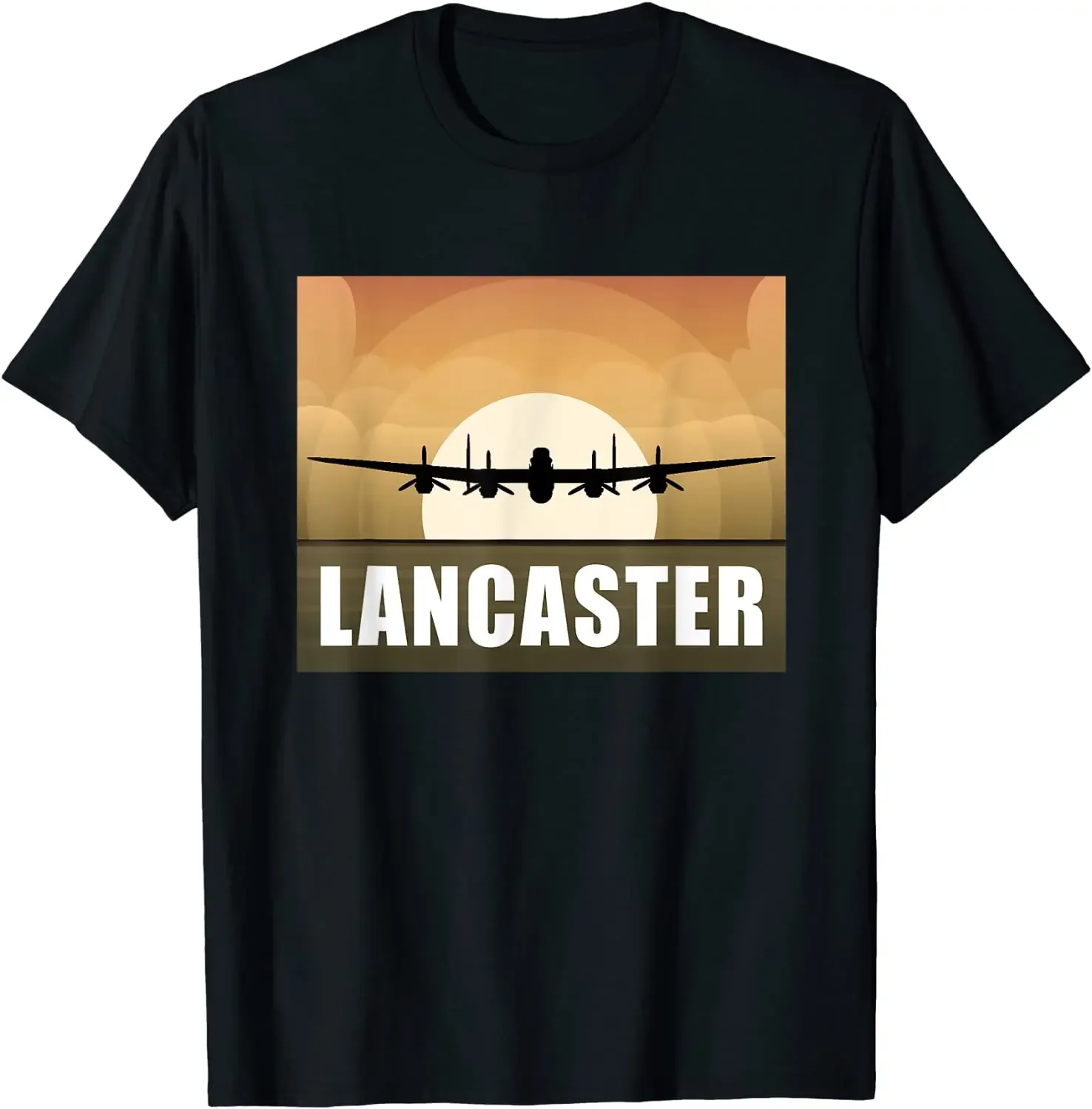 Lancaster Bomber  RAF Fighter Aircraft Plane T-Shirt. Summer Cotton Short Sleeve O-Neck Mens T Shirt New S-3XL