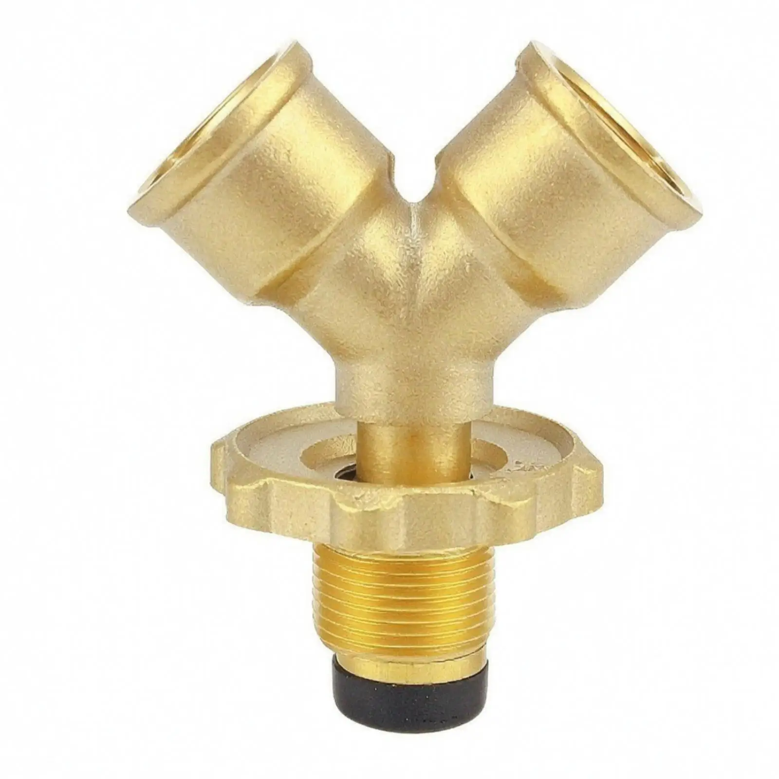 Stainless Steel LPG Gas Cylinder Splitter Y Connector Threaded Tee Adapter for Two Pressure Regulators Home Cooking Line