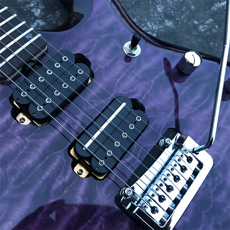 JP Style Electric Guitar Selected Basswood Body BK Double Coil Pickups 6-String Instrument for Rock Metal Stage Performance