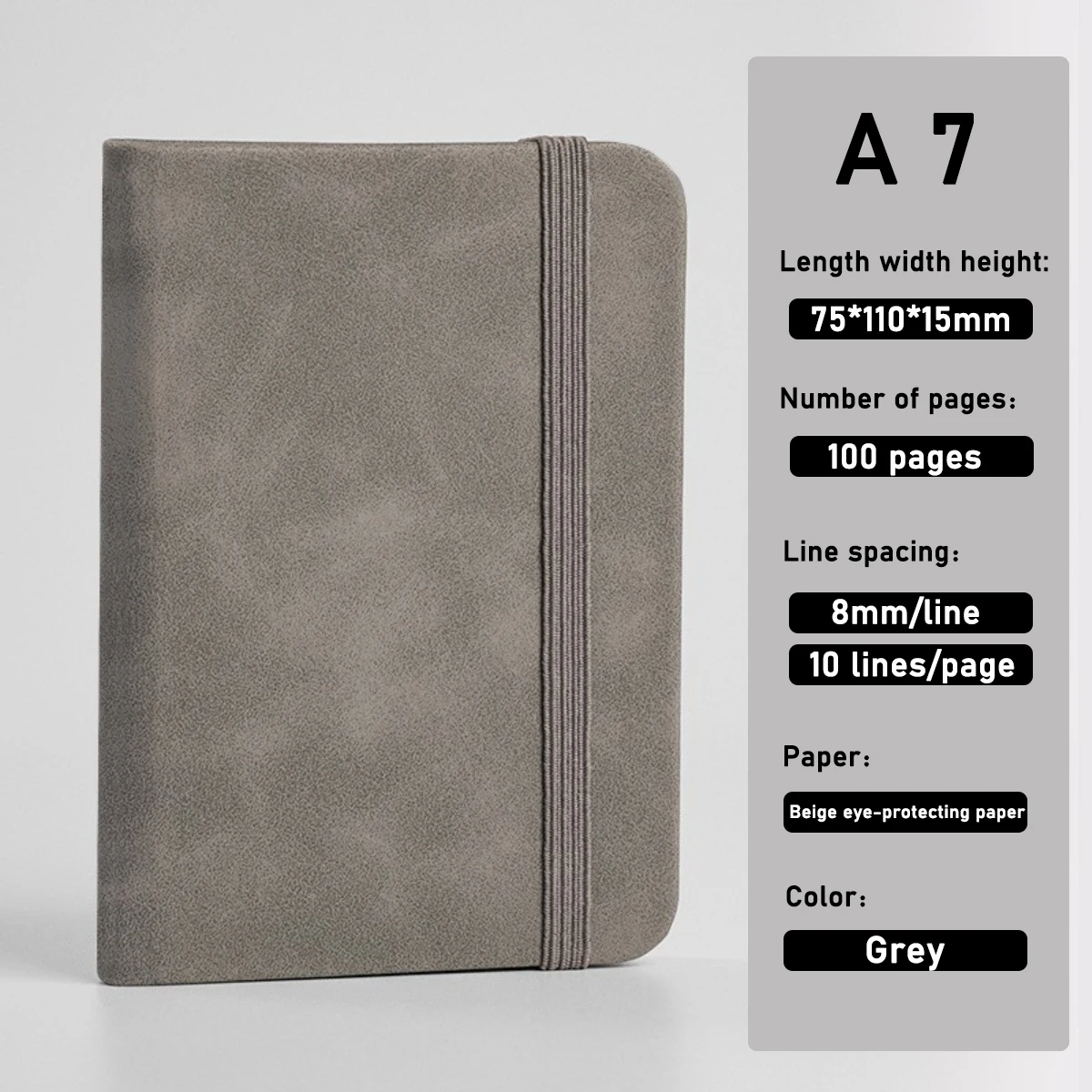 A7 Mini Notebook Draagbaar Zakformaat Notitieblok | PU lederen hoesje voor dagboek, planner, agenda en memo's | Compact kantoor- en schoolkantoorbenodigdheden voor Dai