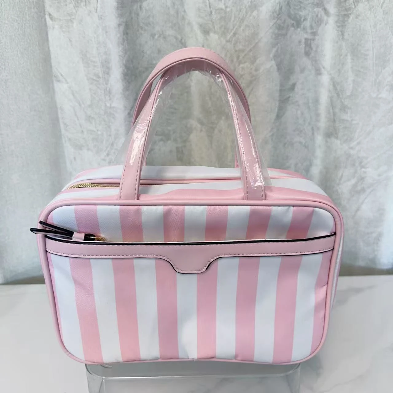 ¡Nueva bolsa de maquillaje de mano de gran capacidad, esencial para almacenamiento en viajes, primera opción para mujeres de moda!