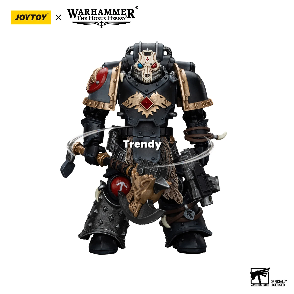 [Bens spot] JOYTOY Warhammer 1/18 Figuras de ação Lobos espaciais Pacote Deathsworn Deathsworn5PCS Modelo de brinquedo para presente menino