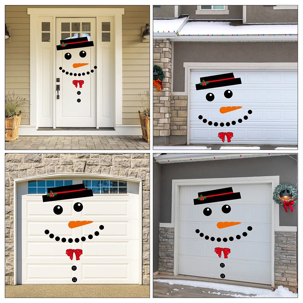 

Outdoor Christmas Decoration Sticker Snowman Decals Fridge Magnet Decorations PVC DIY Stickers