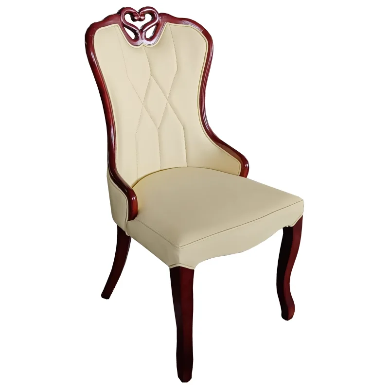 

Factory wholesale light luxury solid wood dining chair high-end post-modern simple home chair leisure hotel lobby villa club bac