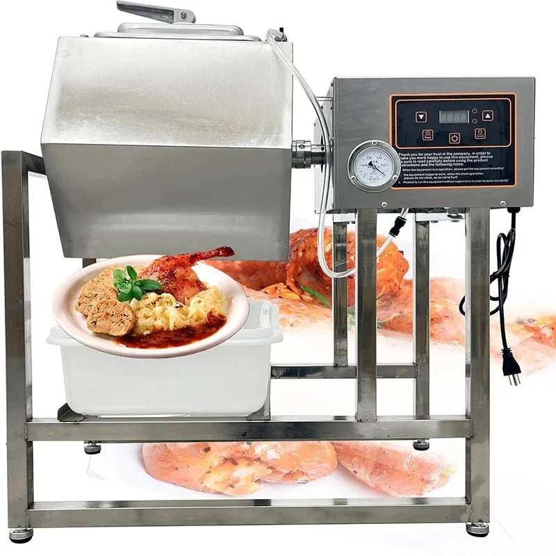 Electric Meat Tumbler Marinator 38L Commercial Food Vacuum Pump Vegetable Stainless Steel Meat Curing Machine for Jerky Sausage