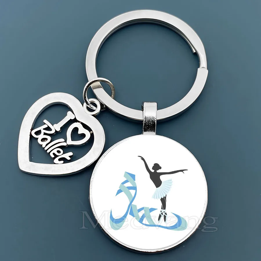 Я-люблю-балетные-брелки-милые-мультяшные-балетные-танцоры-стеклянный-купол-брелок-для-ключей-танцевальная-деятельность-балетные-студии-подарок-оптовая-продажа