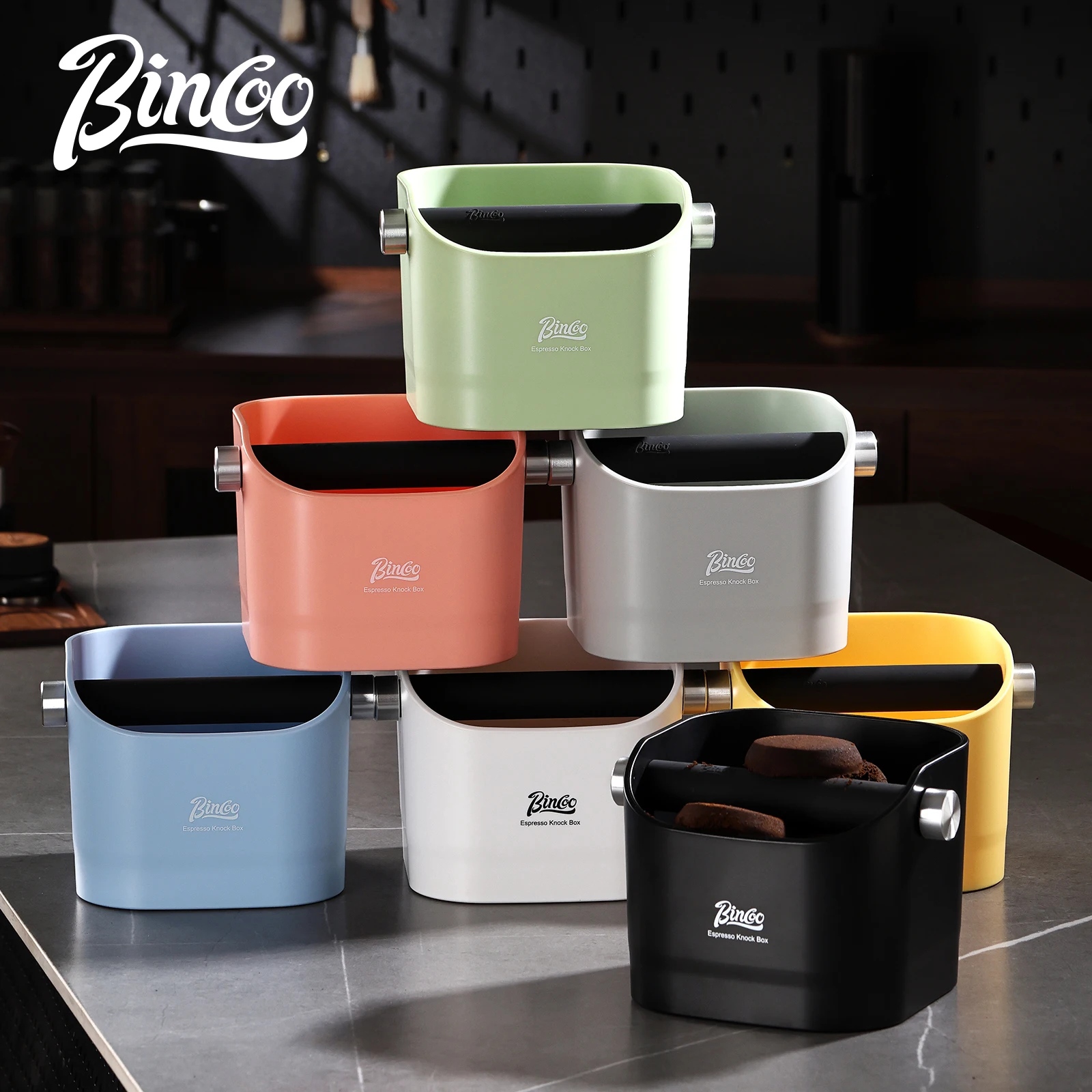 

Bincoo Coffee Knock Box Espresso Grounds Container Dump Bin Bucket Anti Slip Powder Beveled Residue Barista Accessories