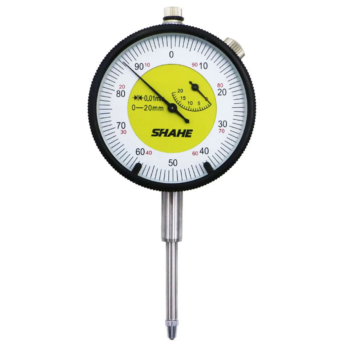 SHAHE Metric Dial Indicator, 0-20mm 0.01mm Precision Test Gauge Dial Test Measuring Instrument