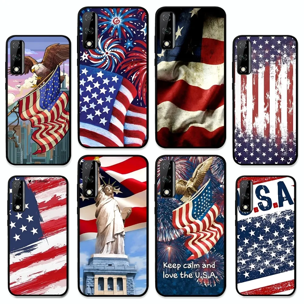 Celebrating Independence Day Party in the United States Phone Case For Huawei Y9 6 7 5 Prime Enjoy 7s 7 8 plus 7a 9e 9plus 8E