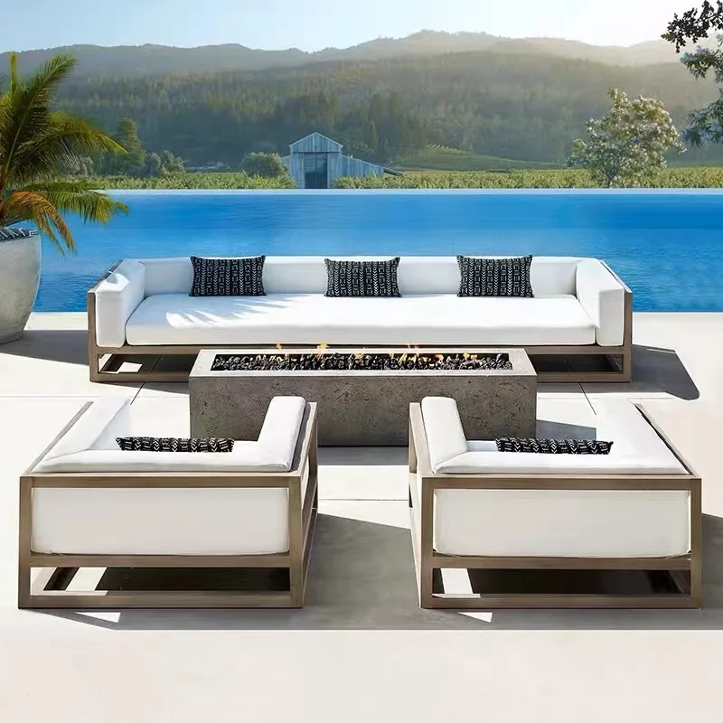 New Chinese high-end casual solid wood sofa