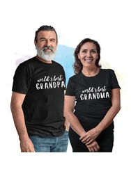 Nonna Nonno T Shirt della Parola Best Nonno/nonna Grafici Maglietta Casual Manica Corta Nonna Nonno di Corrispondenza T-Shirt