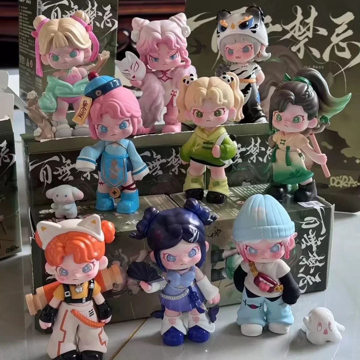 Chinese stijl 100 Geen Taboos serie vijfde generatie dora blinde doos trendy speelgoedornamenten, geschenken, ornamenten verzamelobjecten beeldjes