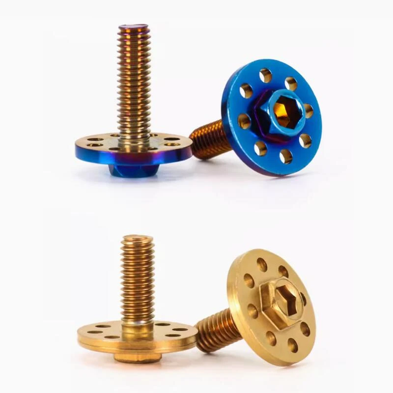 

4 шт. M6 304 из нержавеющей стали с шестигранной головкой и титановым покрытием для мотоцикла, велосипеда, крепежные винты для номерного знака «сделай сам»