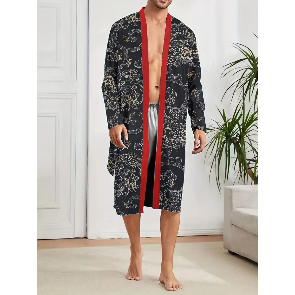 ملابس نوم رجالية عصرية للترفيه المنزلي سريعة الجفاف للرجال، بيجامات مضحكة للرجال مطبوعة رقمية