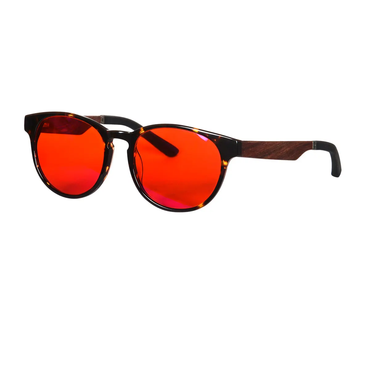 Women Glasses  Acetate Frames Anti Blue Light Computer Glasses Woman No Diopter Red Orange lens Better Sleep long time games