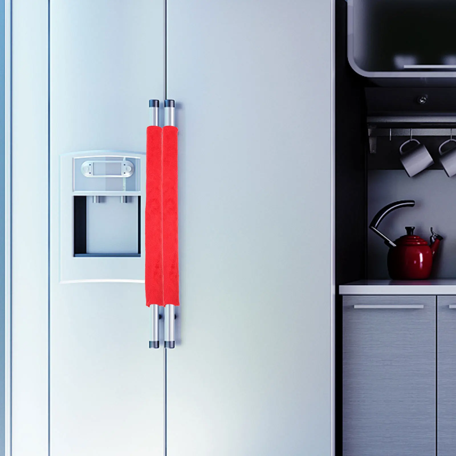 أغطية مقبض الثلاجة غطاء مقبض بسيط وأنيق لحماية مقبض أجهزة غسالة الأطباق في الفرن والميكروويف #2