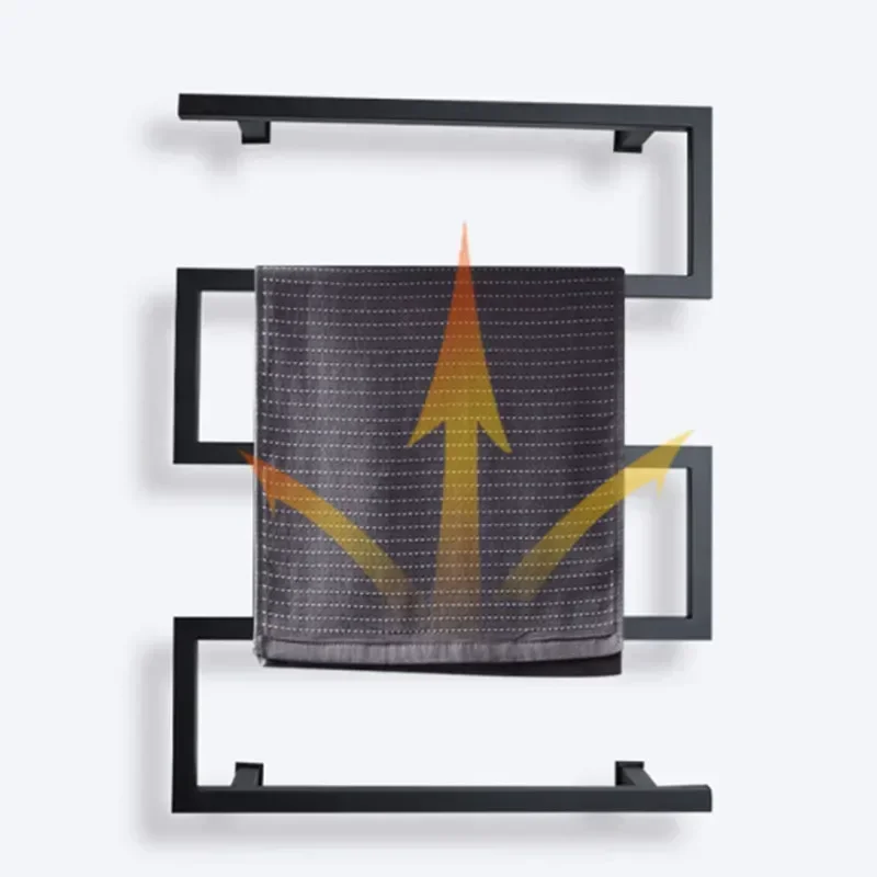 الأجهزة المنزلية توقيت ذكي تعديل درجة الحرارة رف المناشف الكهربائية رف تجفيف الملابس على شكل خاص كلمة القوس