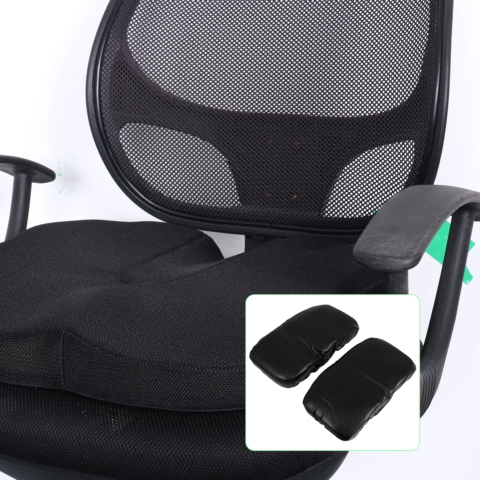 

2Pcs Memory Foam Armrest Pads PU Elbow Support Cushion Office Gaming Chair Arm Pad Pressure Relief Pillow