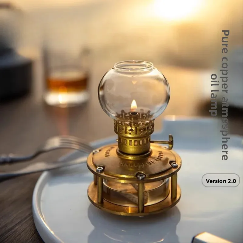 

Retro copper traditional shadow f atmosphere decorative outdoor camping lamp