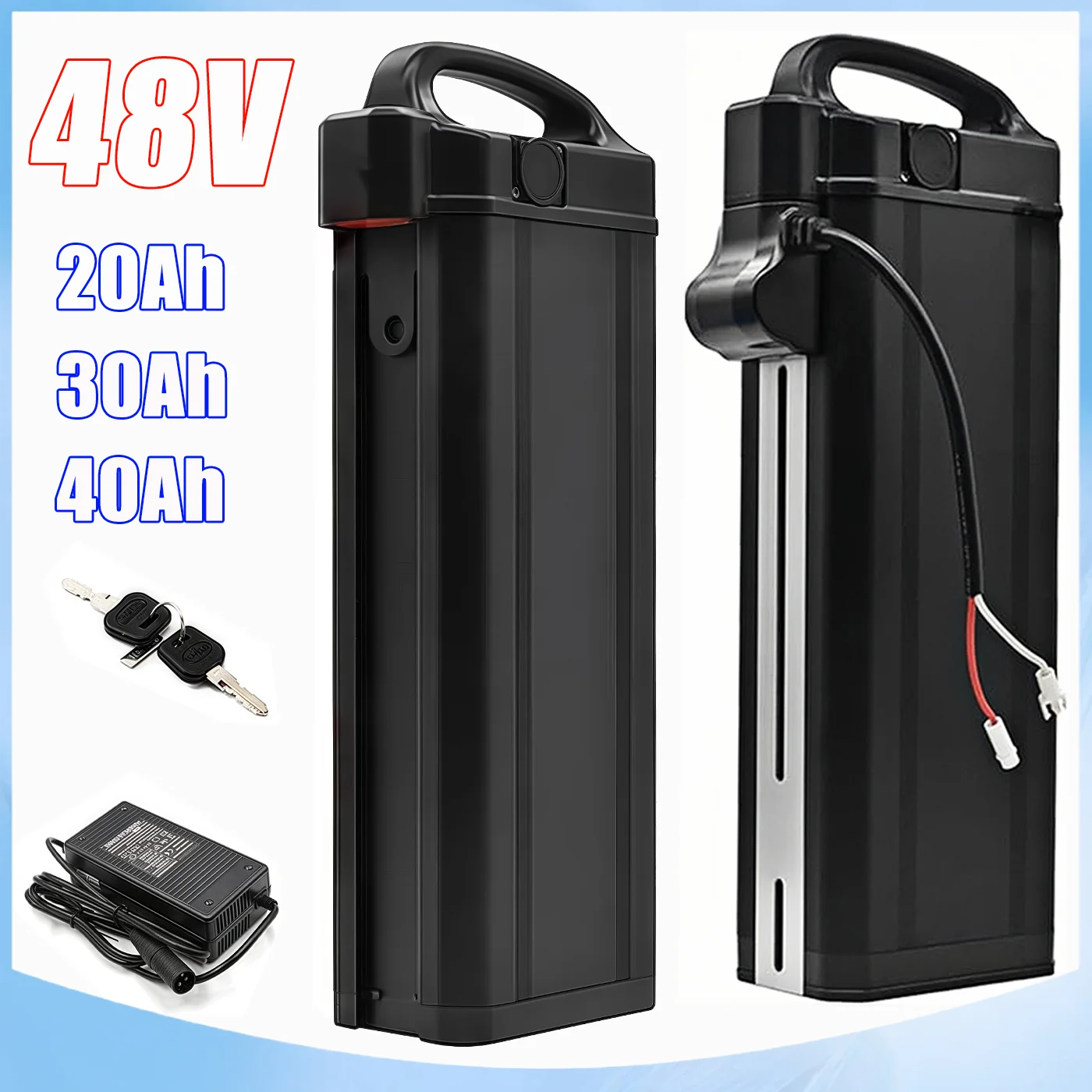

Original 48V Haiba New 40Ah 20Ah Li-ion 18650 Battery with Charger and BMS Protection Plate for 750W, 1000W, and 1500W Motors