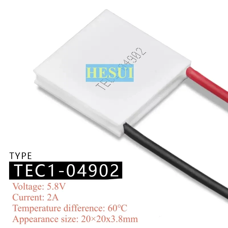 TEC1-04902 Semiconductor cooling tablet mobile phone cooling USB5V Power supply borneol 20*20*4.0mm