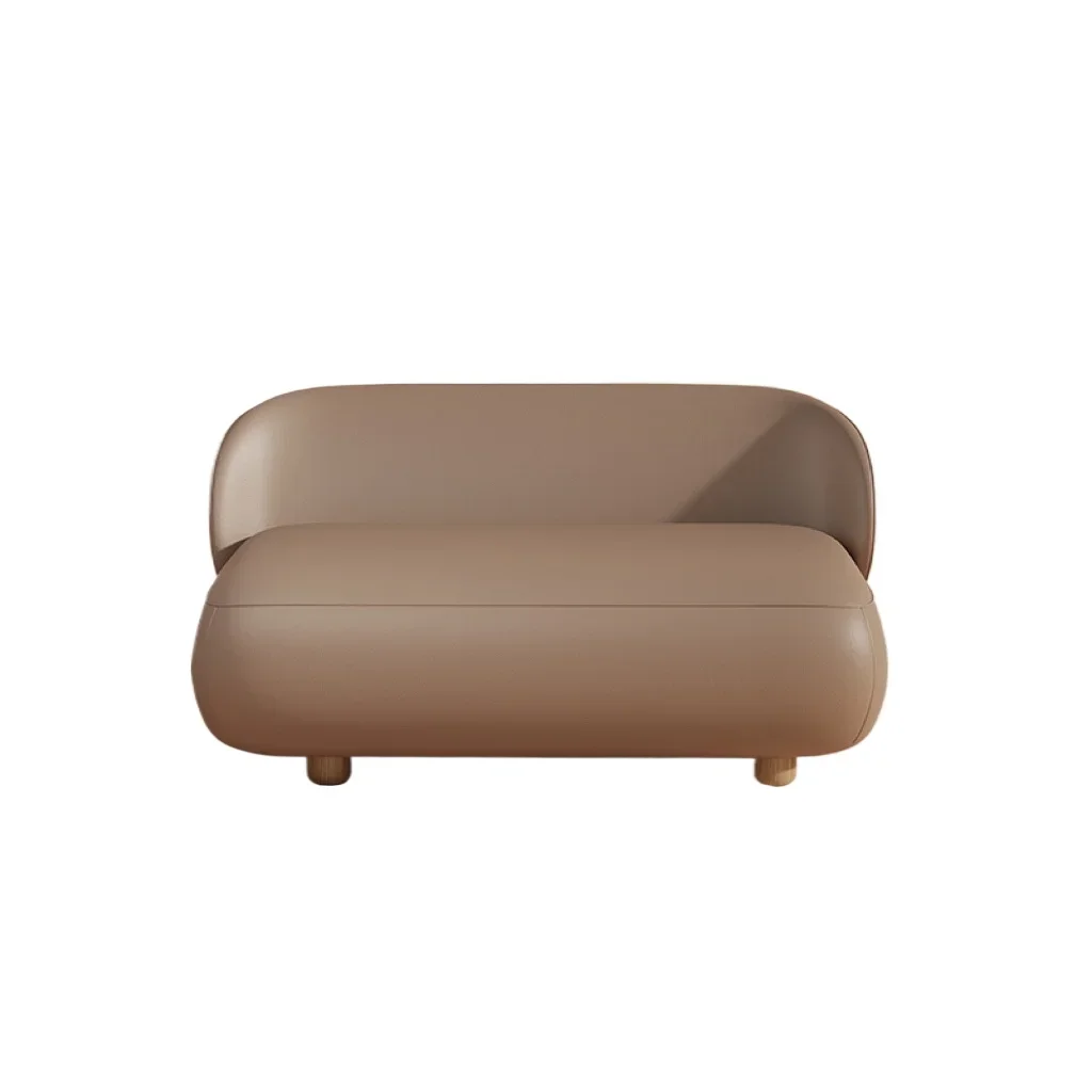 Clothing store bedroom room small sofa leather double small apartment exquisite living room leather sofa