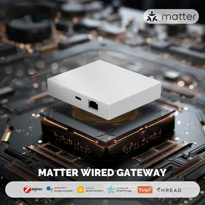

Smart Matter Gateway Bridge с сетевым интерфейсом Tuya Zigbee Matter Thread Gateway Поддержка голосового управления Homekit Google Alexa