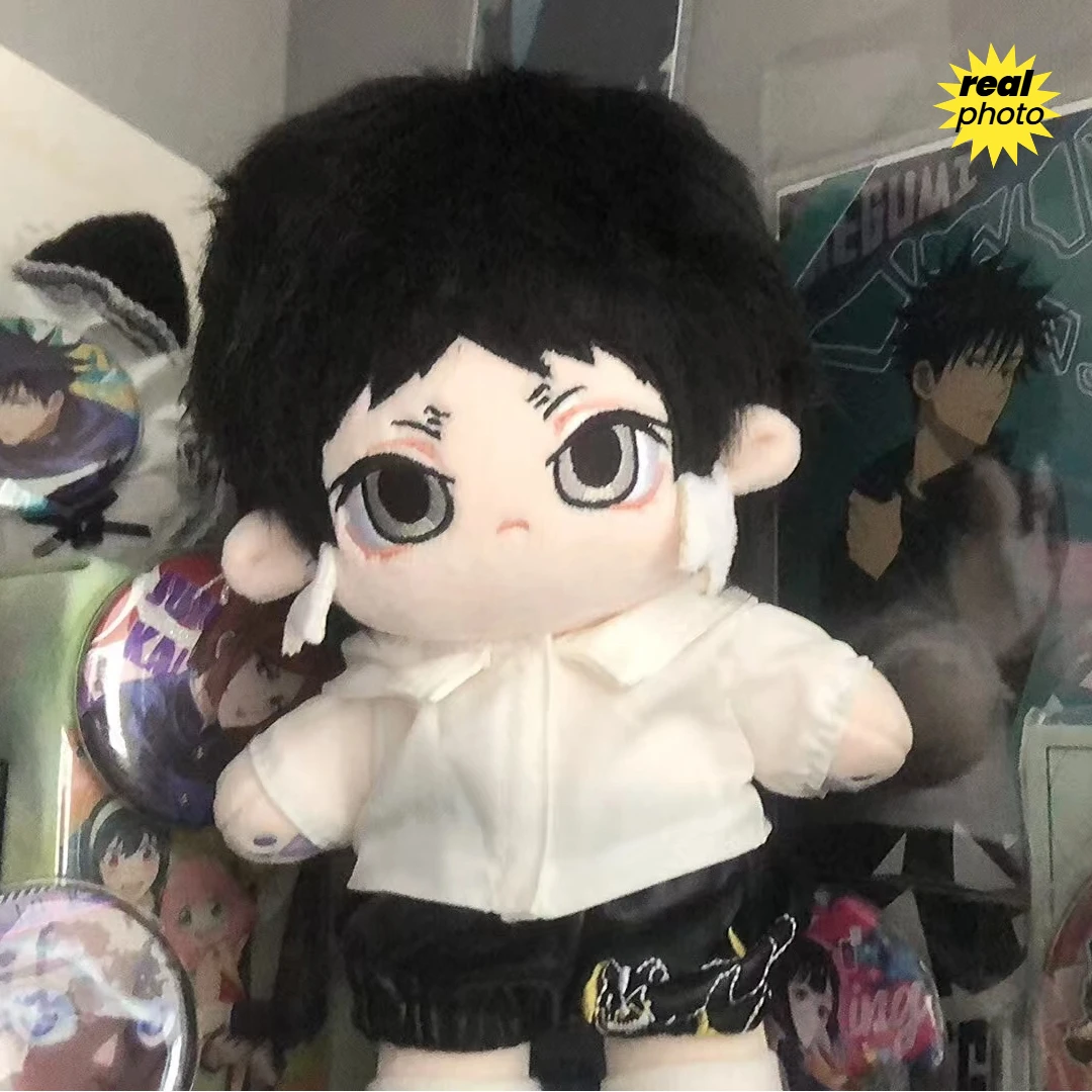 Bungo Stray Dogs Ryunosuke Akutagawa 20CM Plush Doll Toys with Skeleton Stuffed Cosplay Dress-up Cotton Doll Friends Gift Xmas