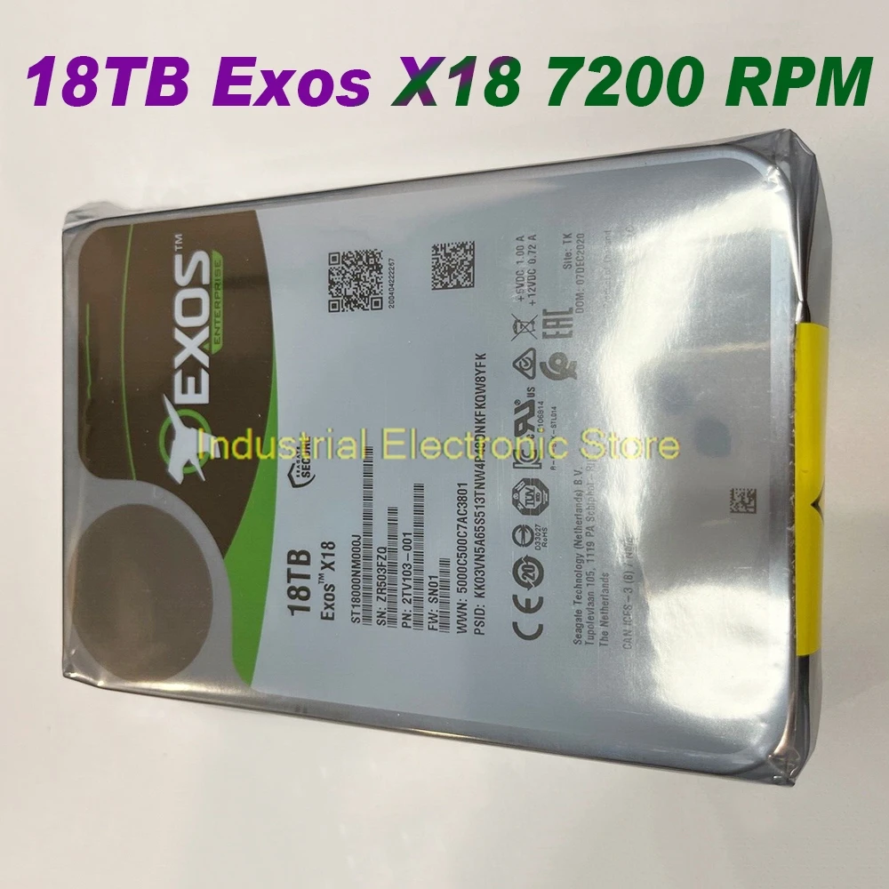 For Enterprise Hard Disk ST18000NM000J 18TB Exos X18 7200 RPM