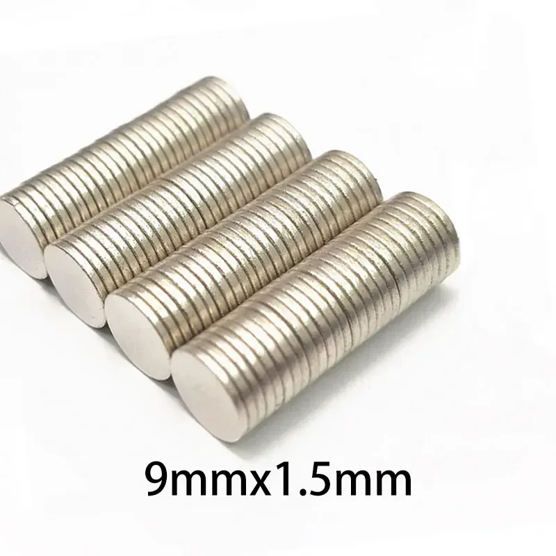 50/100/200PCS Dia.9mm Neodymium Strong Magnet Permanent Magnet Powerful Magnetic Round Magnet