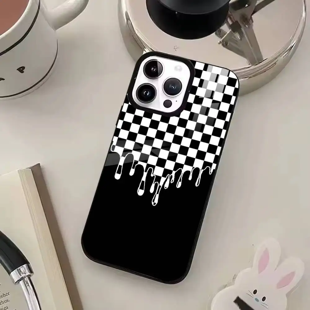 Damier-V-Vichy  Phone Case For iPhone15,16,17,14,13,12,11 Plus,Pro Magnetic For  Wireless Charging