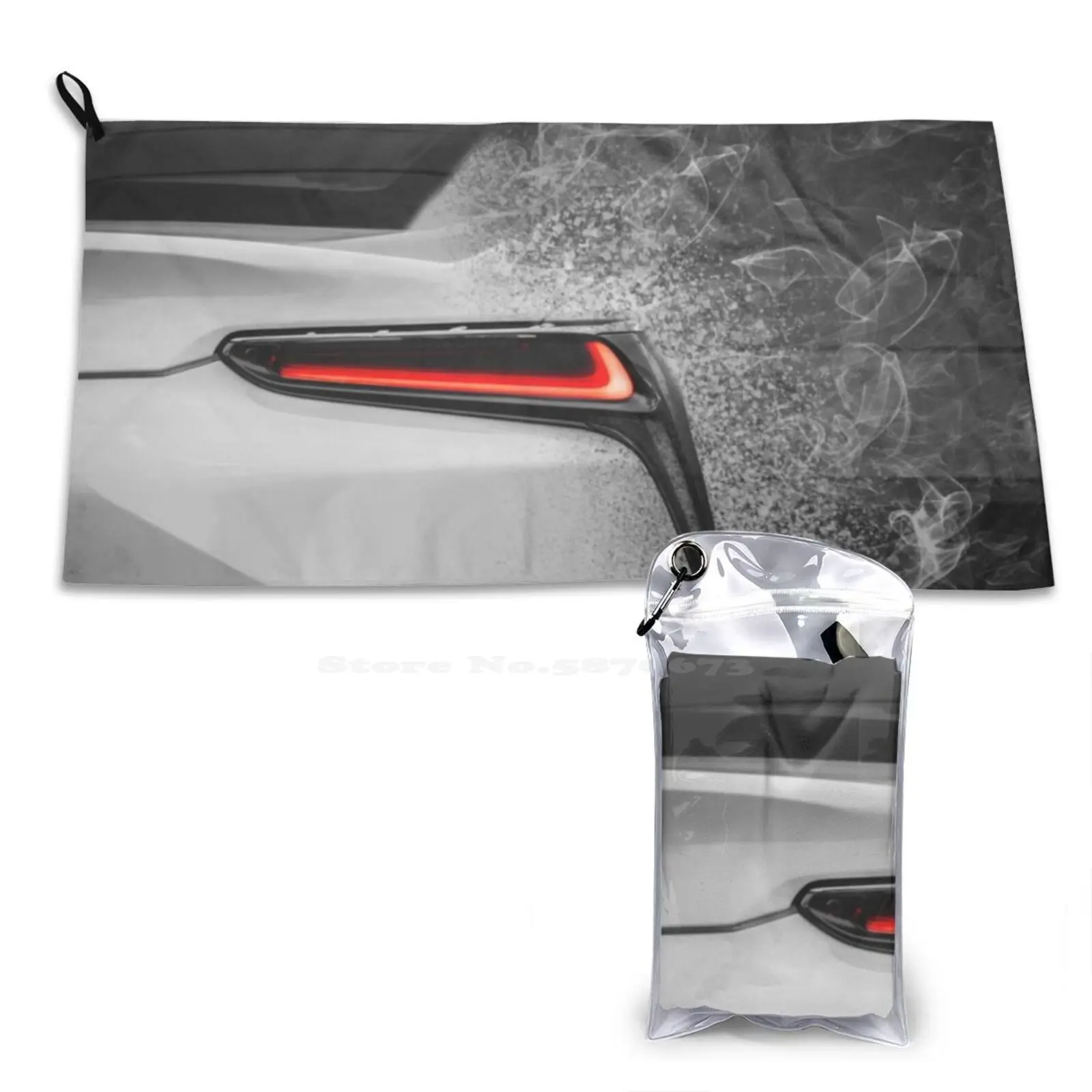 Lc500 Soft Comfortable Bath Towel Outdoor Whitelc Luxurycars Road Taillight Automotive