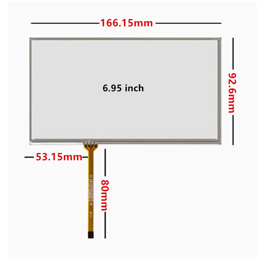 

Brand new original 166mm*92mm 6.95-inch 4-wire resistive screen touch screen glass panel applicable model TM070RDH01 C070VW03 V0