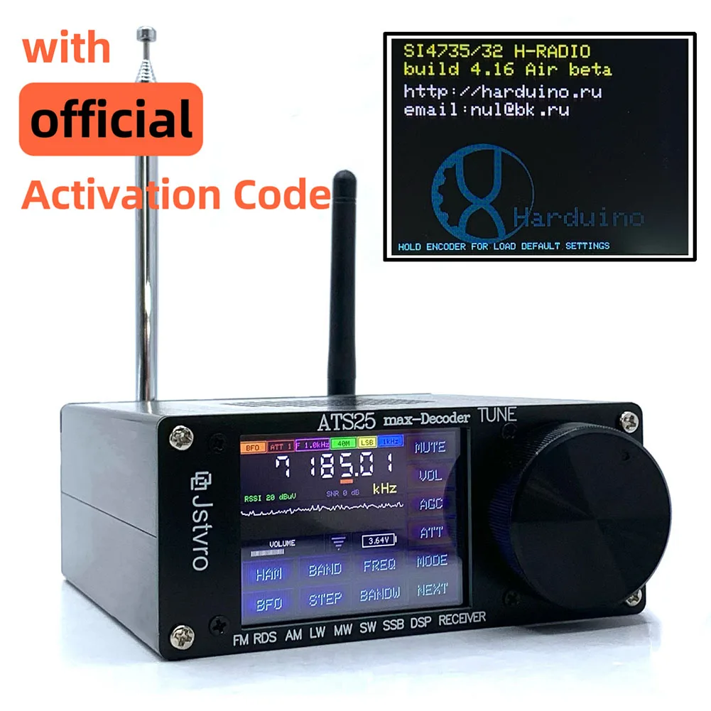 For ATS-25Max Radio Kit with SI4732 For DSP Chip for FM LW For MW SW For SSB Bands and 2.4 Inch Screen Supporting Time