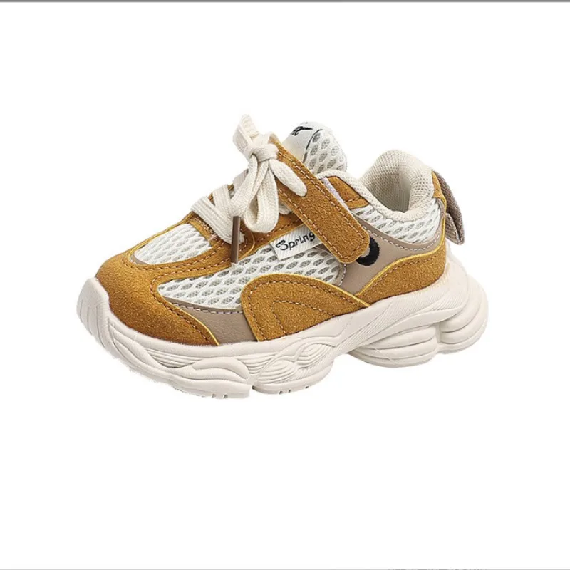 

Kids sports shoes 2025 autumn new style girls' mesh breathable dad shoes lightweight soft sole boys' fashionable running shoes