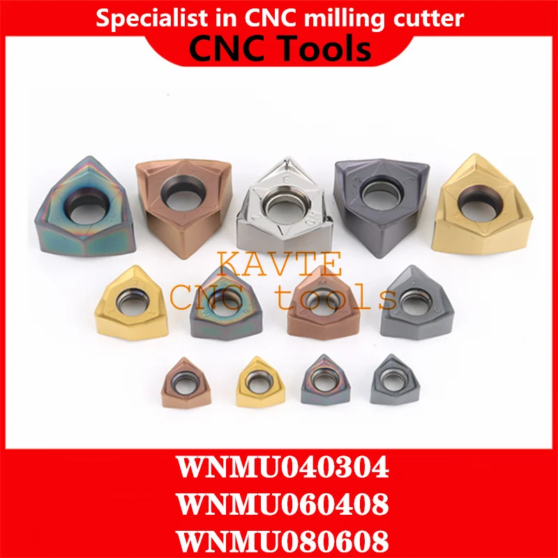 WNMU080608 double-sided hexagonal 90 degree right angle fast feed MFWN WNMU carbide inserts Cast Iron milling cutter inserts