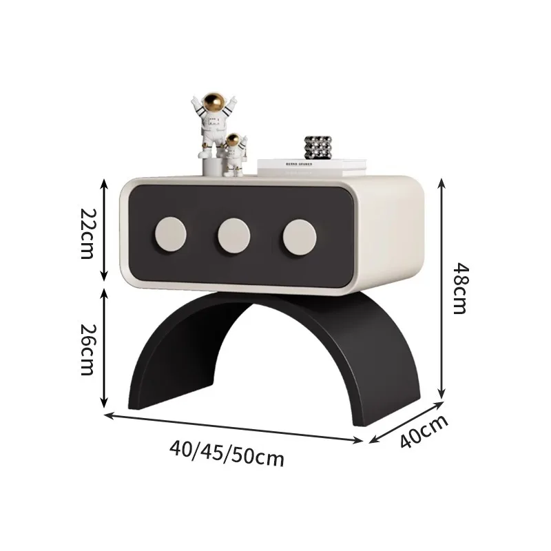 منضدة سوداء مخفية عالمية طبيعة فيكتورية حديثة آمنة للكبار منضدة درج تخزين ميسا دي كابيسيرا حامل ليلي #6