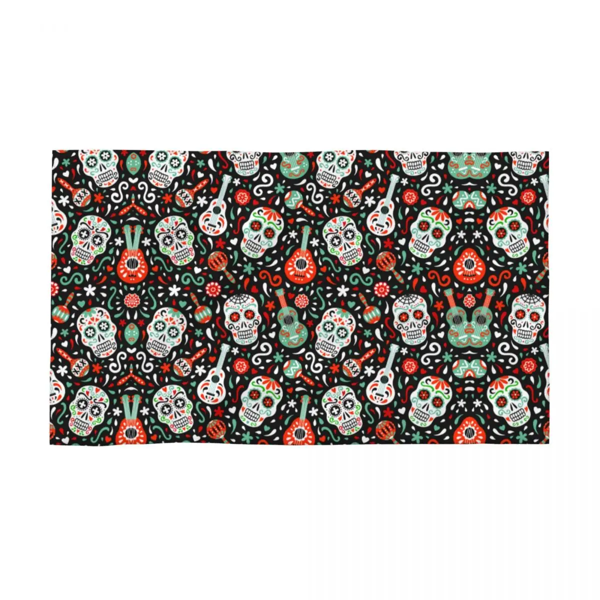 

Day Of The Dead Sugar Skull Towel Cotton Mexican Skeleton Gothic Travelling Swimming Camping Towels