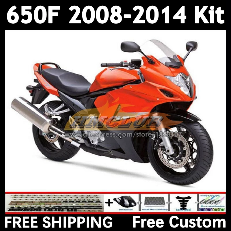 Body For SUZUKI GSXF 650 CC orange black GSX650F 2008 2009 2010 2011 2012 2013 2014 23No.22 GSXF650 08 09 10 11 12 13 14 Fairing