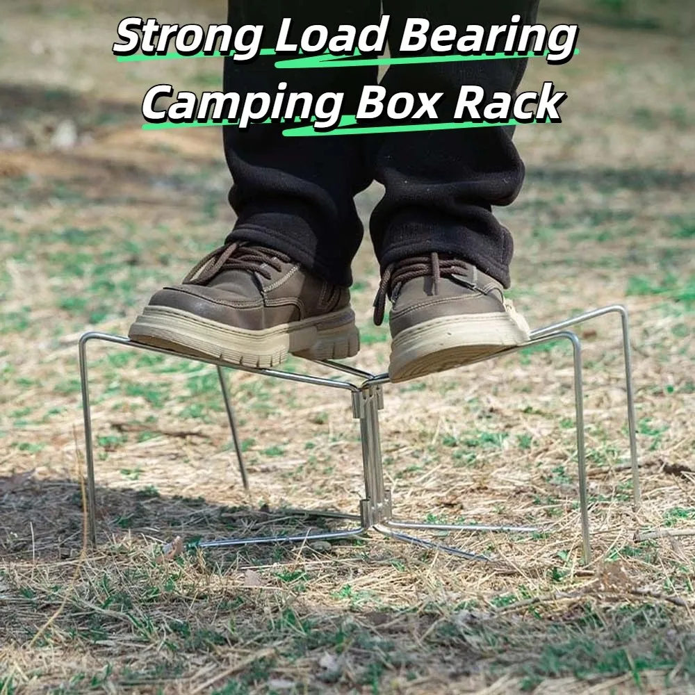 

Anti-slip Folding Cooler Stand No Leak Easily Assemble Foldable Luggage Rack Support Stable Camping Portable Holder Fishing