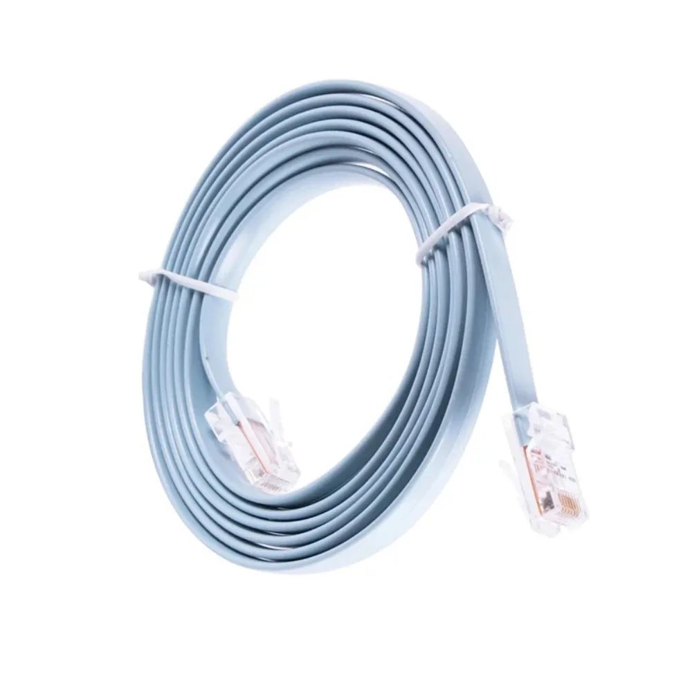 Cisco Console Rollover Cable 72-1259-01 RJ45 Male to Male Blue for Network Switch Router