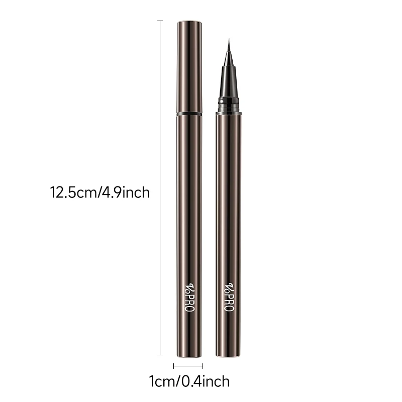 Wodoodporny eyeliner w płynie, długotrwały makijaż, wodoodporny i odporny na pot, odporny na rozmazywanie, szybkoschnący, płynnie się rozprowadza.