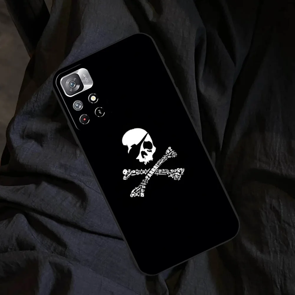 B-Black P-Pirate S-Skull Phone Case for Xiaomi redmi 10 11 12 13 14 lite pro ultra x tpro sultra spro s  5g  protective case