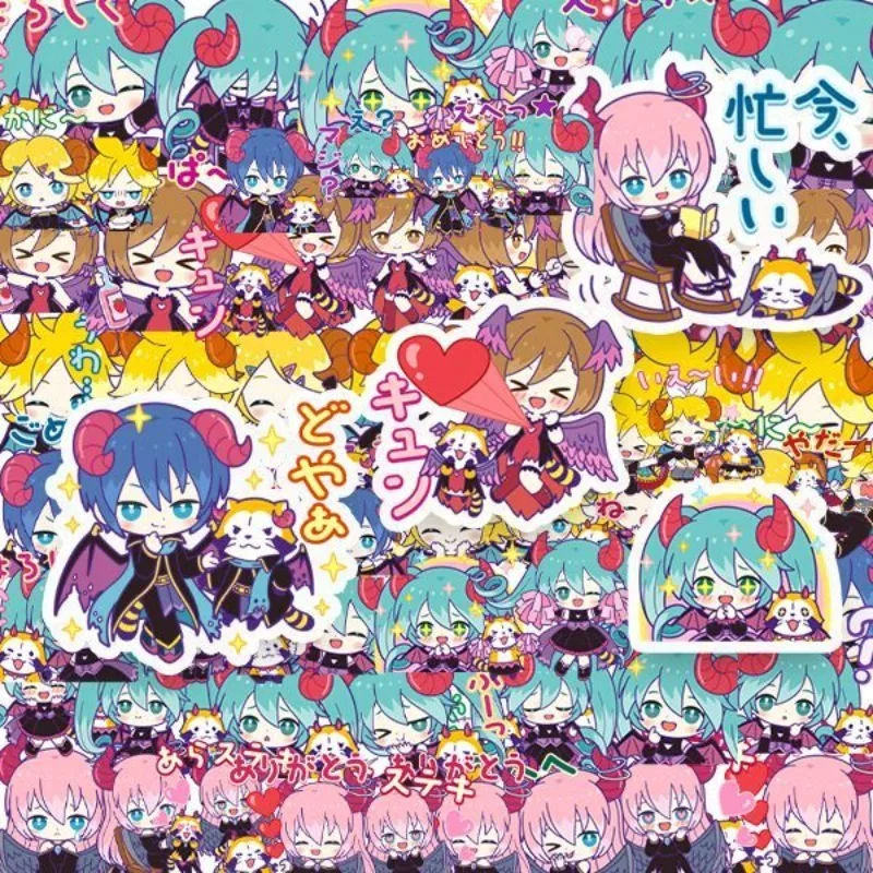 

Hatsune Miku Stickers Hatsune Miku Project DIVA Cute Q-version Decoration Hand Account Mobile Phone Stickers Luggage Decoration