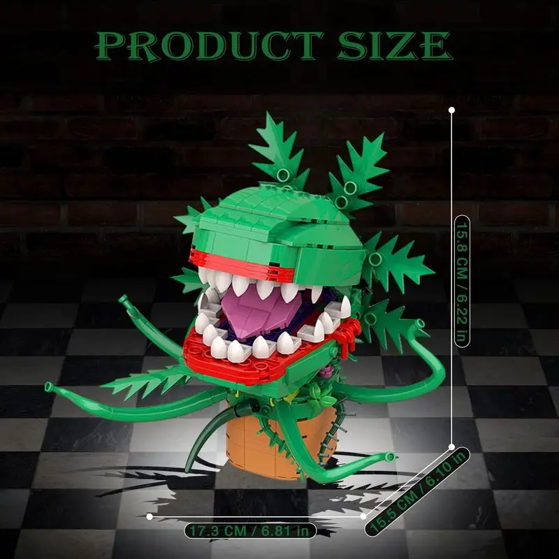 ตัวต่อบล็อกสร้างสรรค์ร้านขายของวิเศษ ตัวต่อรูปคนกินดอกไม้ ของเล่นตัวต่อแบบโมเดล ของขวัญ ของตกแต่ง ตัวต่อแบบจิ๊กซอว์