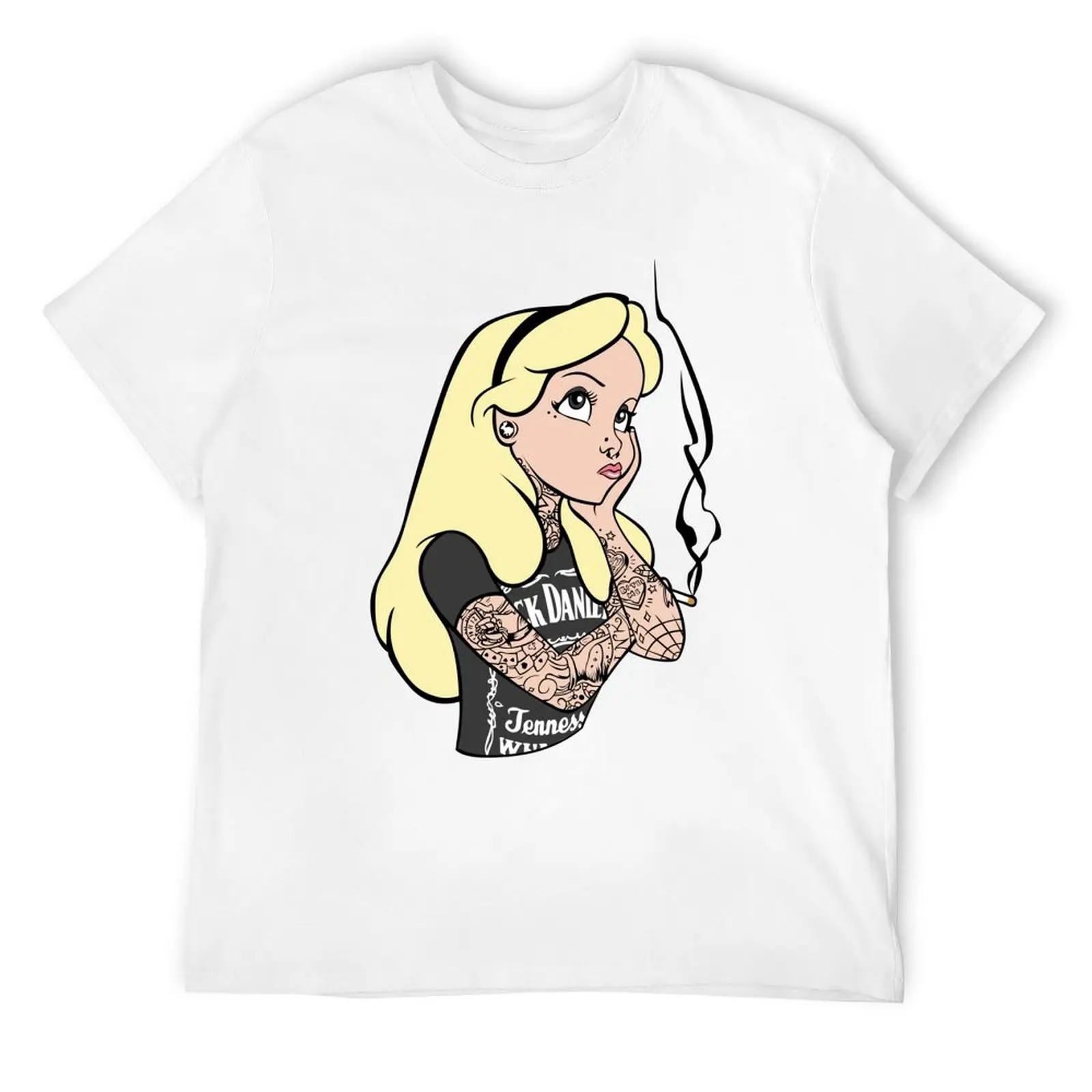 

Hard Rock Princess With Cigarette Great Fashion T-Shirt T-Shirt blue archive new edition Louboutins Men's t-shirts