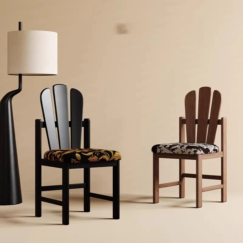 Makeup Backrest Café Chairs Comfy Furniture Bedroom Leisure Café Chairs Nordic Wood Furniture 커피 의자 MH40KFY
