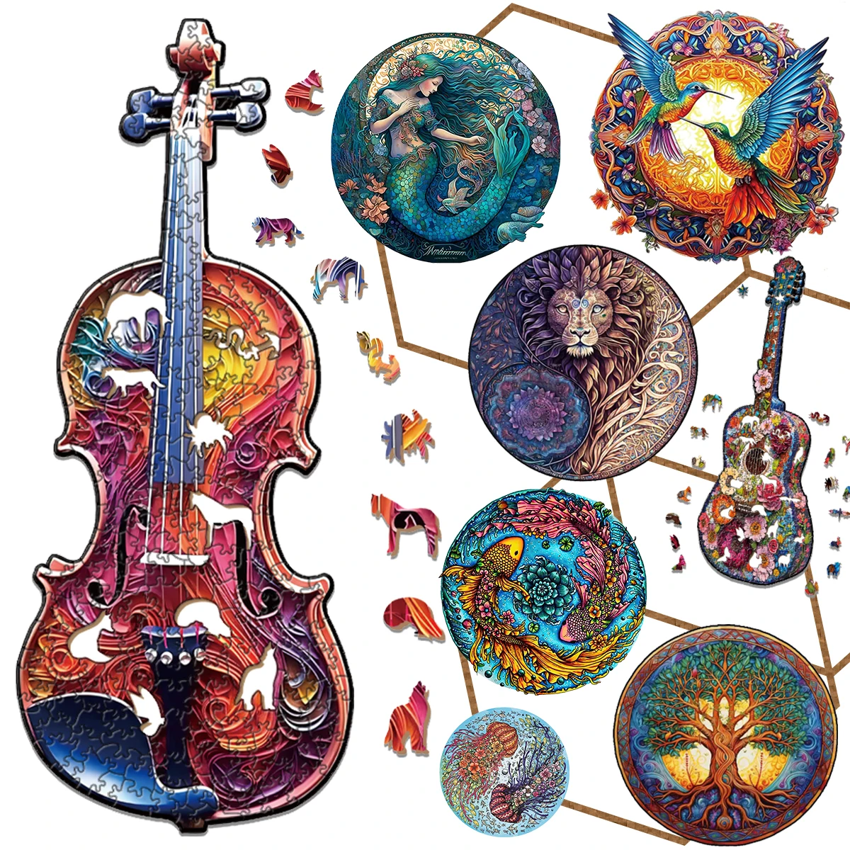 

Wooden Jigsaw Puzzle 3D Noble And Exquisite Cello Assembled Model Set Children'S Toys Children'S Girls Boys Birthday Gifts