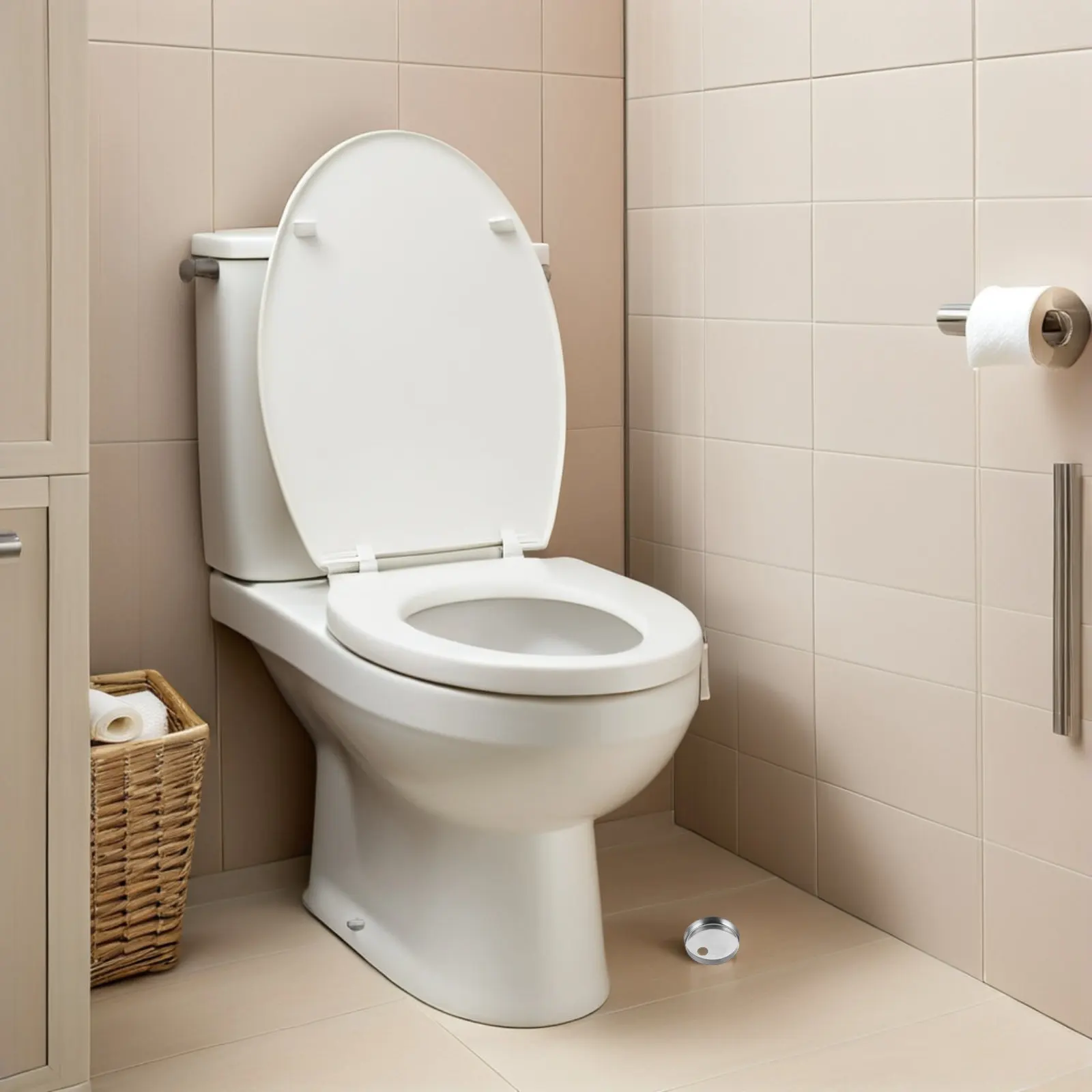 

10Pcs Toilet Bolt Covers Stainless Steel Round 45Mm Decorative Seat Screw Caps Replacement Bathroom Repair Hardware