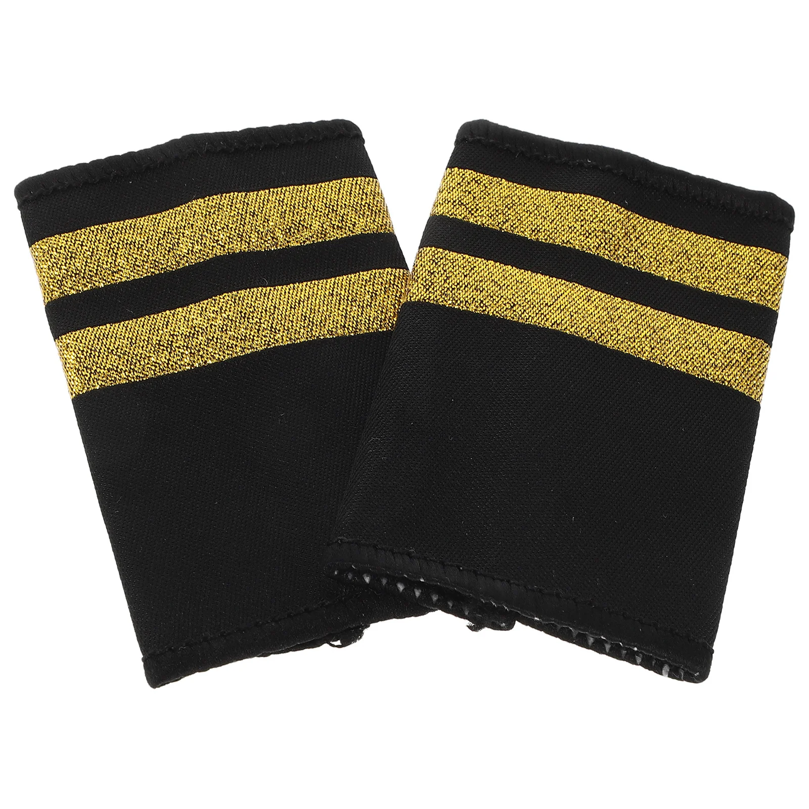 1 Pair Pilot Shoulder Boards Epaulets Two Bars Aviation Uniform Badge For Airline Captain Cosplay Costume Accessory